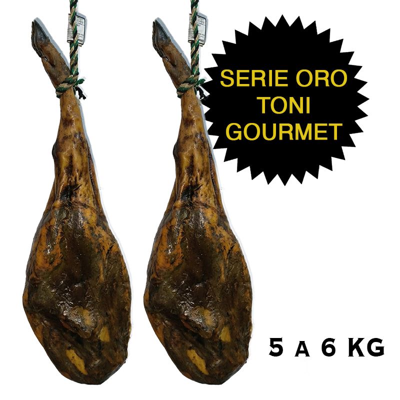 Oferta 2 Jamones Serie Oro Toni Gourmet 5 a 6 Kg