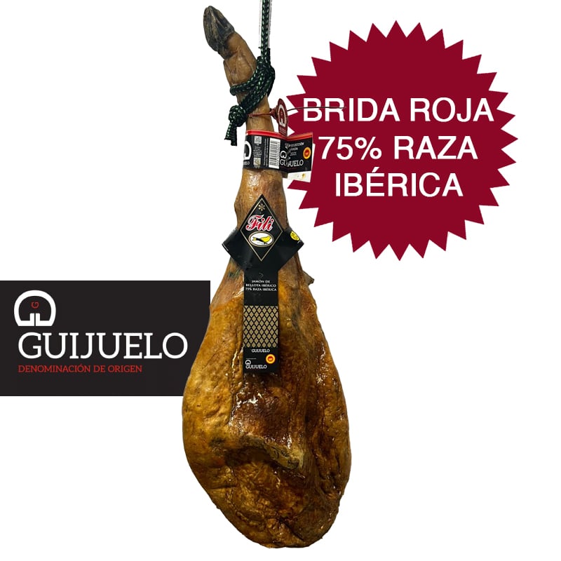Jamón de Bellota 75% Ibérico Brida Roja D.O. Guijuelo