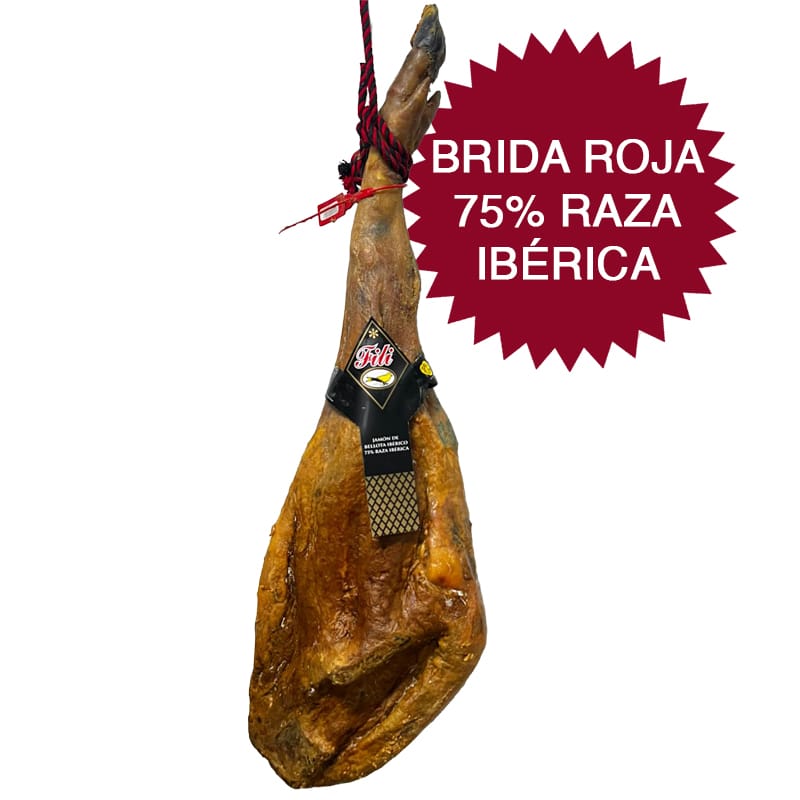 Jamón Ibérico Bellota BRIDA ROJA 75% Raza Ibérica