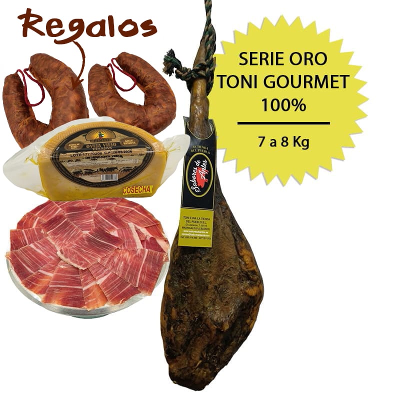 Jamón Serie Oro Toni Gourmet 100% + Queso y Morcillas