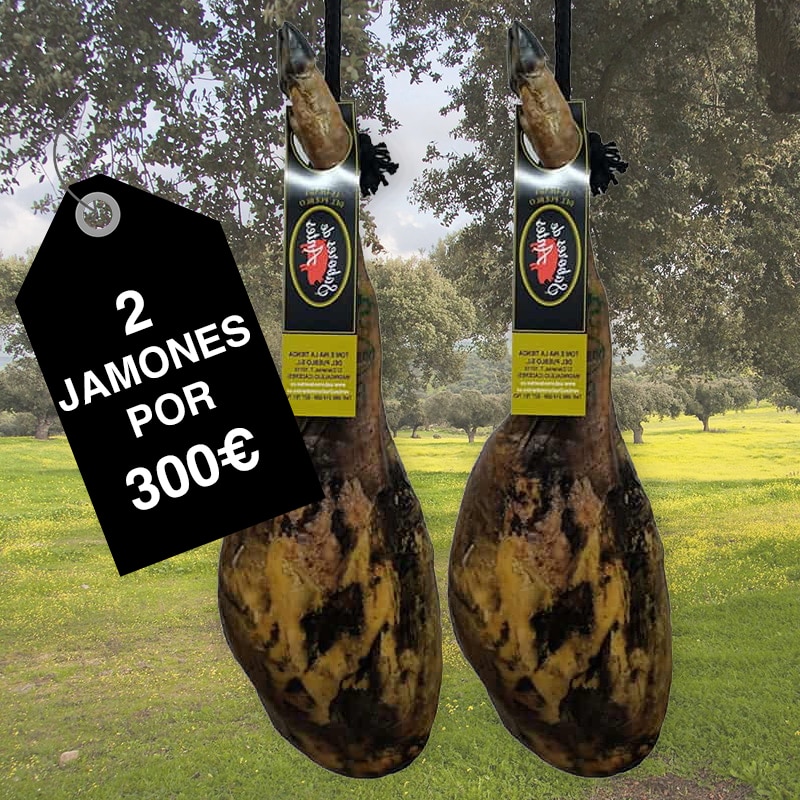 2 Jamones Veta de Oro Cebo Sin Norma de 7 a 8 Kg
