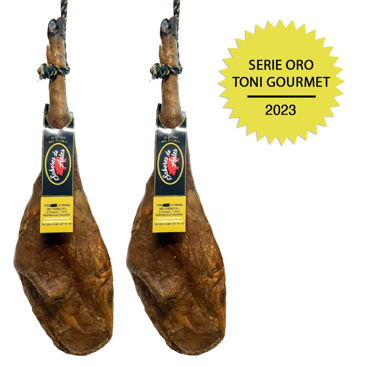 2 Jamones Serie Oro Toni Gourmet Natural Año 2023